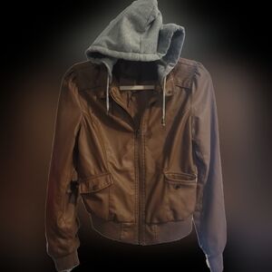 Cute multi colored hooded jacket